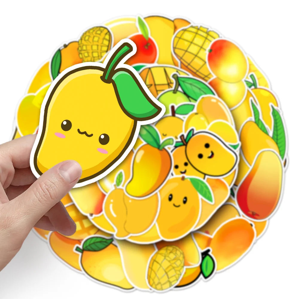 50Pcs Fruit Sticker Mango Summer Stationery Decoration Scrapbook Diary Album Planner Decoration Sticker 2023