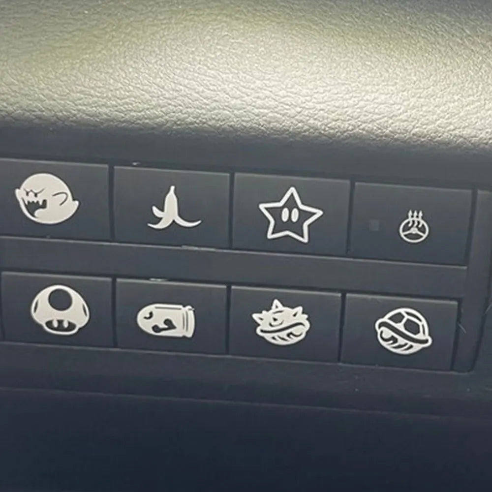 6-Pack White Car & Truck Interior Vinyl Decals Stickers