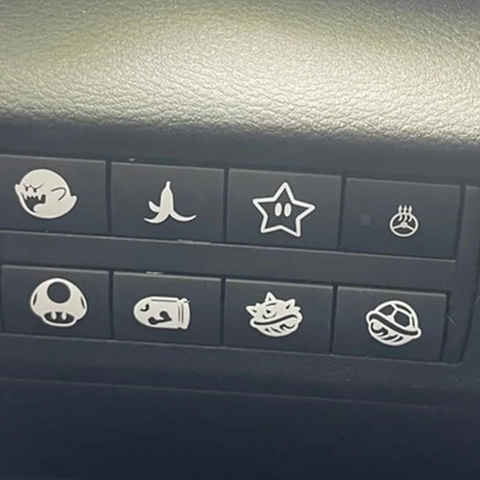 6-Pack White Car & Truck Interior Vinyl Decals Stickers