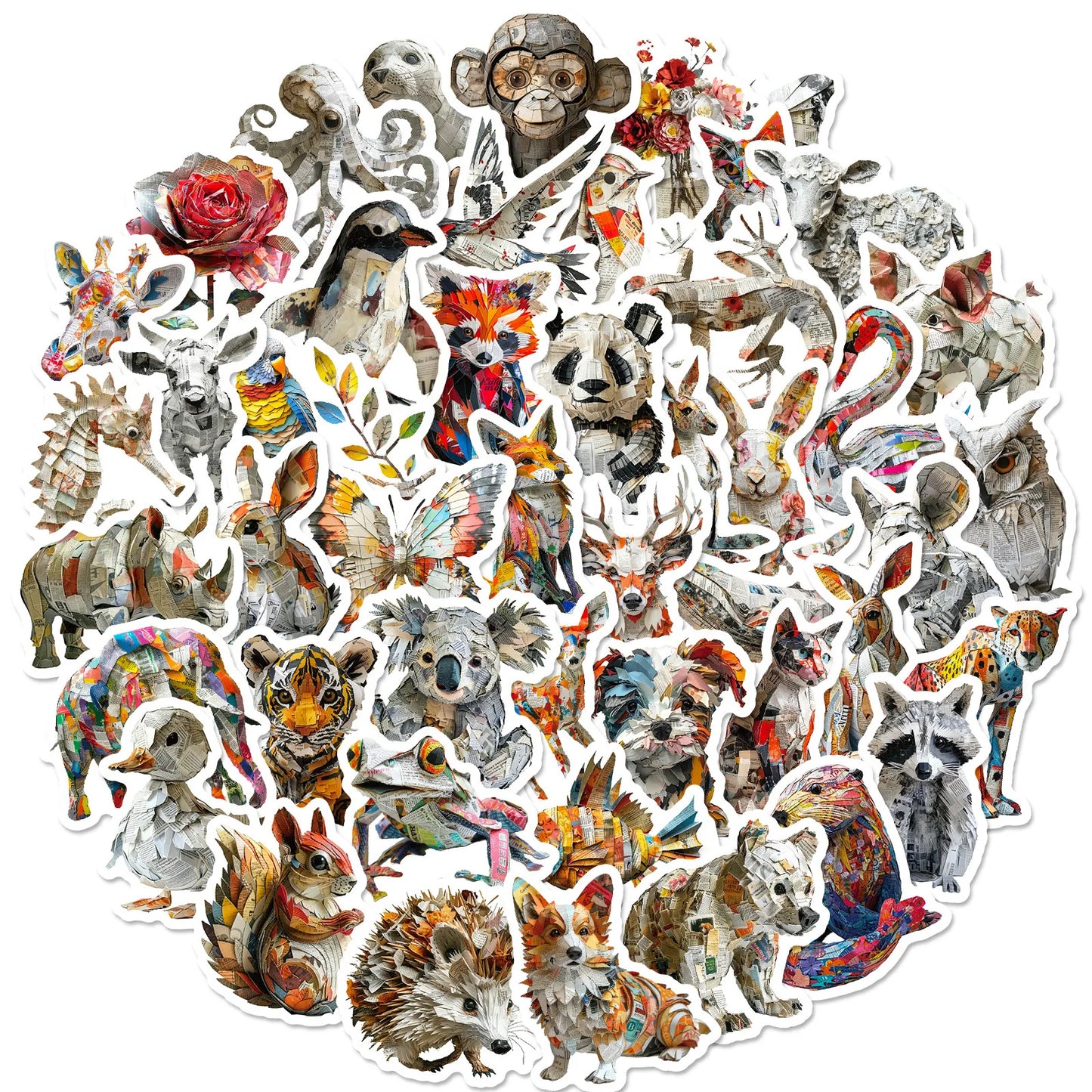 3D Animal Stickers Waterproof DIY Laptop Guitar Skateboard Decals Kids Toy