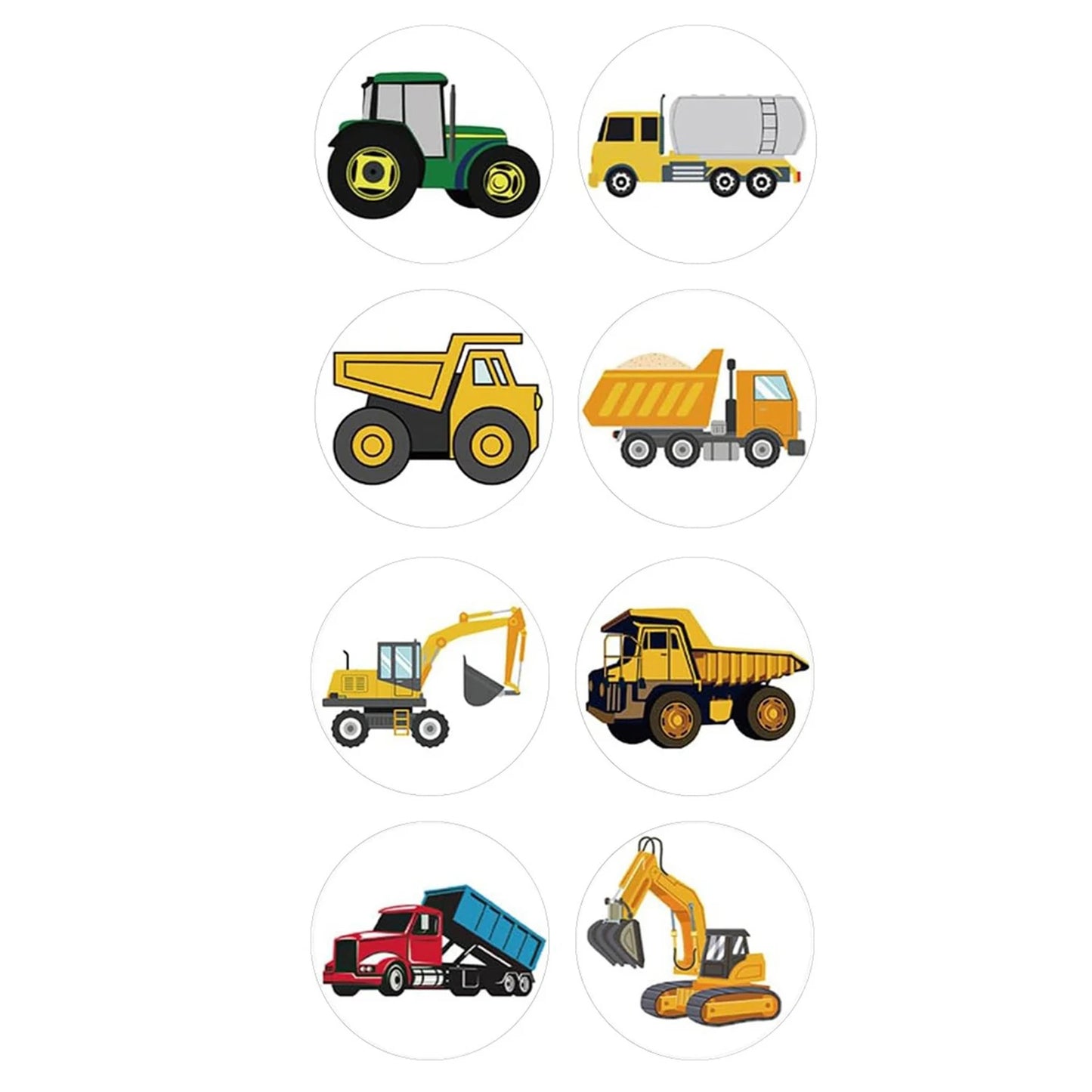 100-500pcs Reward Construction Vehicle Stickers School Students Child Teacher Cartoon Cute Encouraging Sticker Stationery