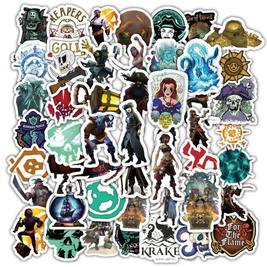 Sea of Thieves Stickers Pack for Laptop, Phone, Car, Scooter, Water Bottle, Suitcase, Stationery, Refrigerator