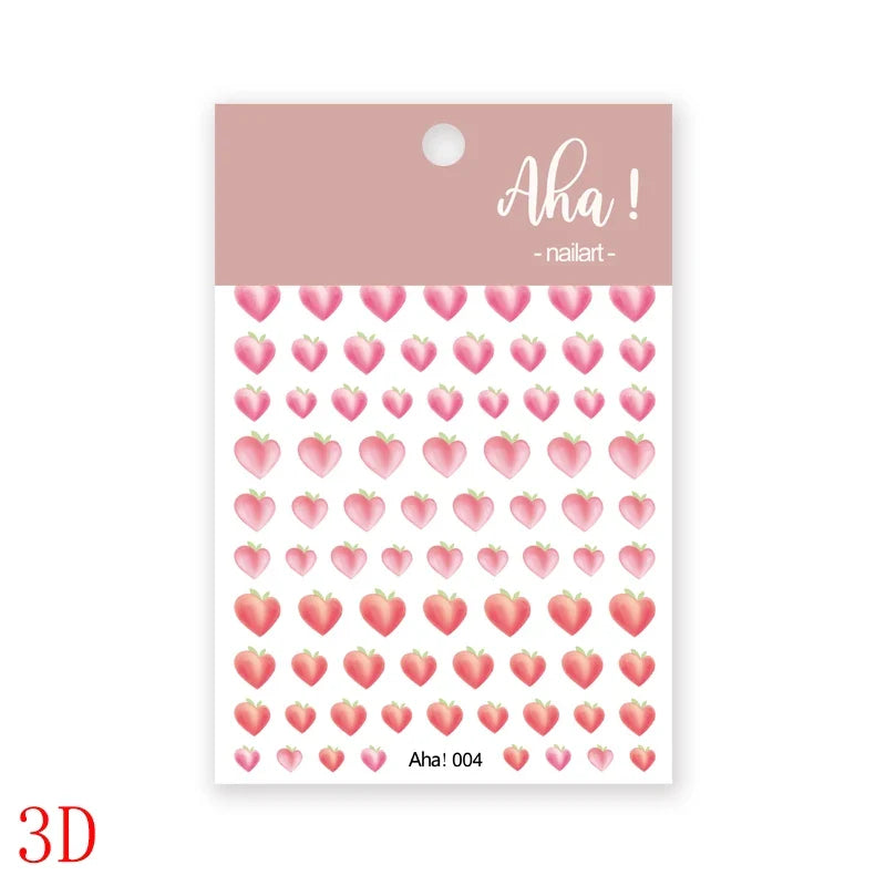 Cherry Nail Stickers - Self Adhesive Fruit Design Decals
