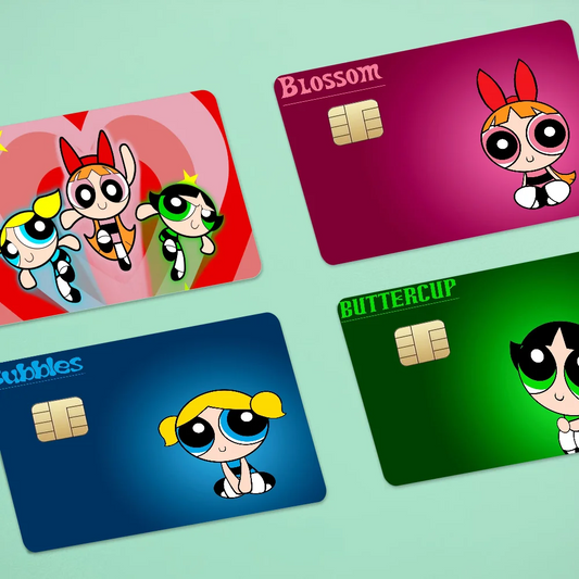 Powerpuff Girls Card Skin: Waterproof Poker Sticker