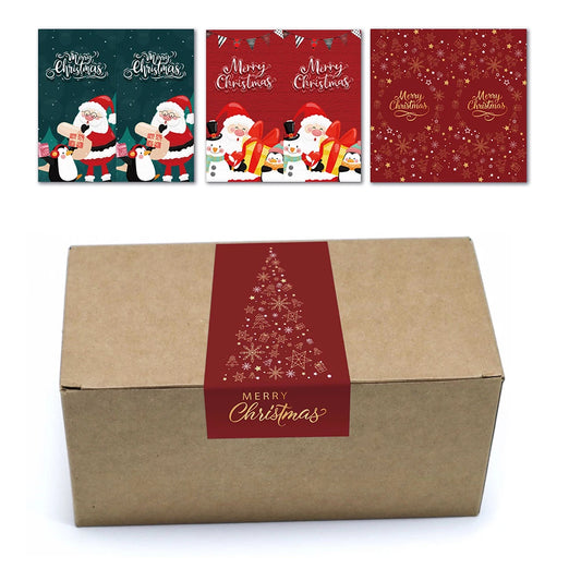 Christmas Stickers 10-50pcs Santa Gift Decor 5x10cm