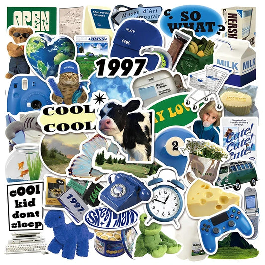 Cow Cheese PVC Stickers - Aesthetic DIY Scrapbook Set