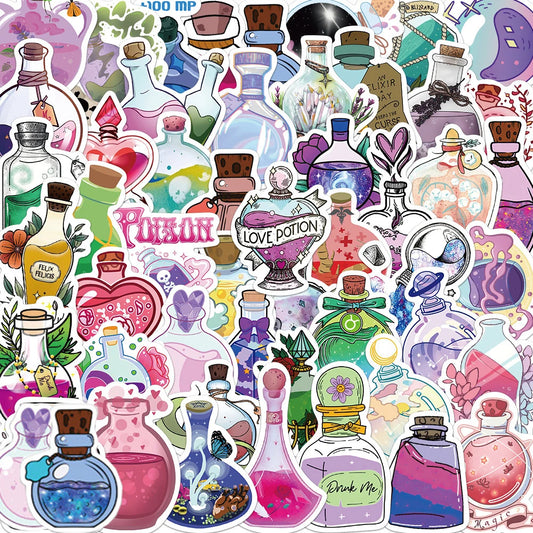 Cartoon Magic Potion Stickers for Laptop Phone Luggage Decoration