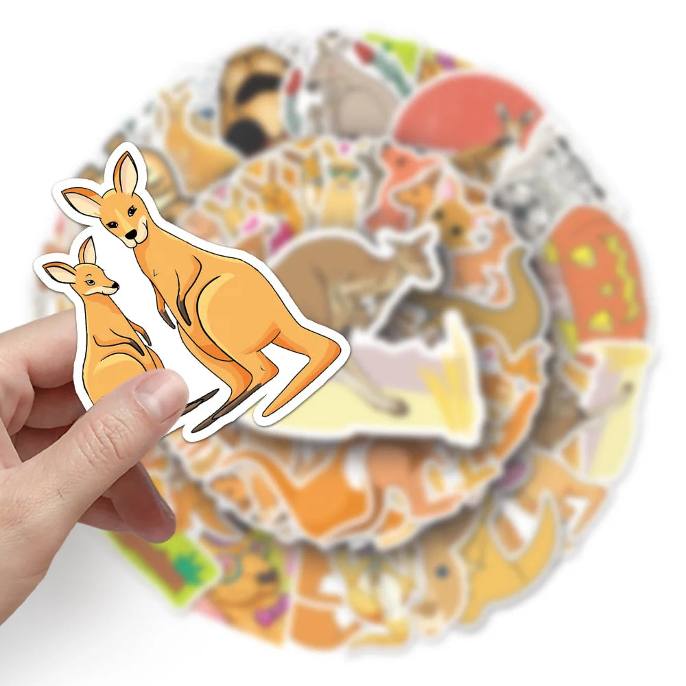 10/50Pcs Kangaroo Stickers Planner Decoration DIY /hand Book Diary Journal Stationery Animal Sticker Kawaii Stickers