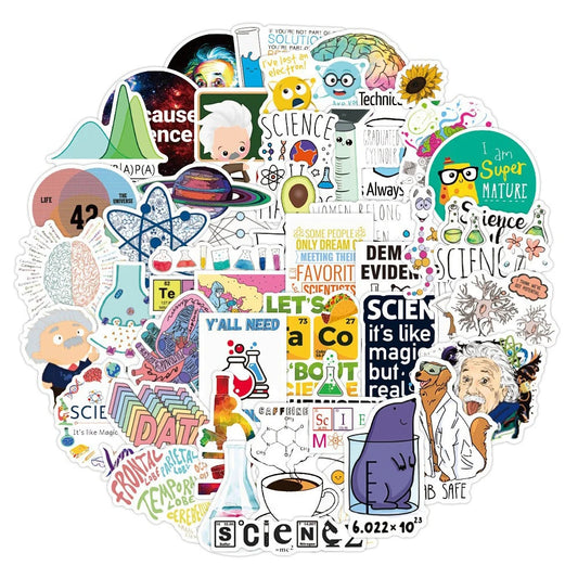 Laboratory Chemistry Science Stickers Decals Waterproof for Fridge Laptop Phone Kids Toys