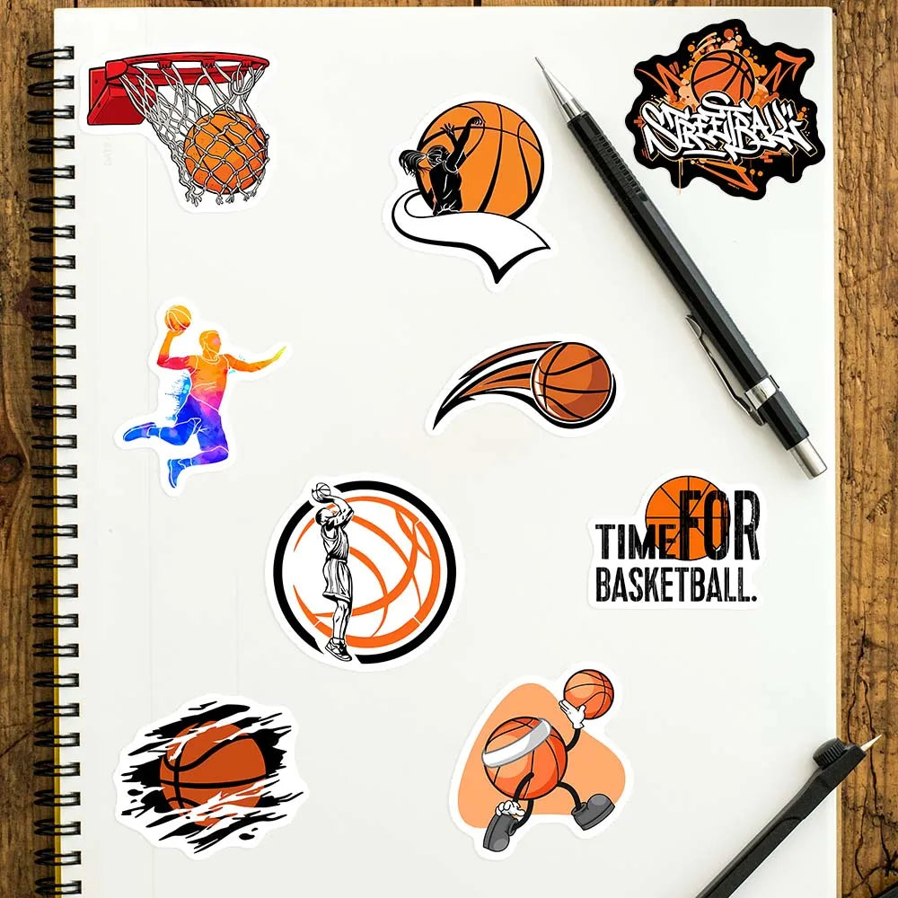 Basketball Theme Lovers Stickers DIY Toy Gift  Decorative Graffiti Decal for Phone Laptop Bottles Scrapbook Kids Waterproof