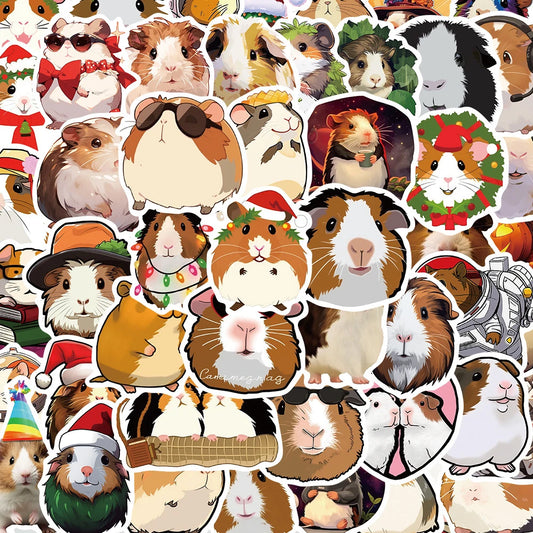 Cartoon Cavia Porcellus Stickers Decals for Laptop, Suitcase, Phone, Guitar, Scrapbook (10/30/50pcs)