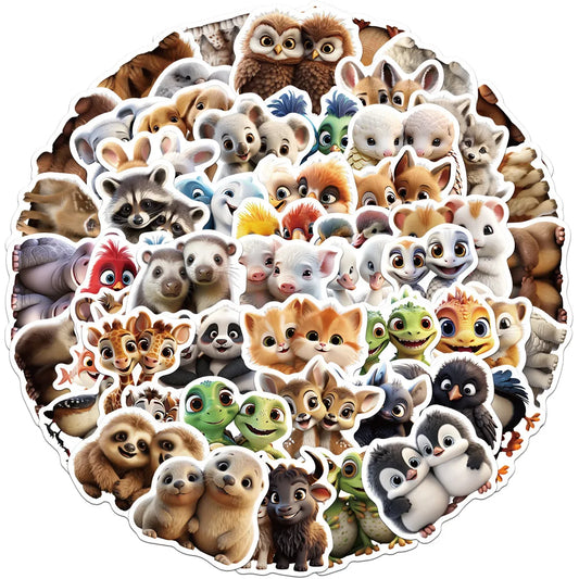 Cute Cartoon Animal Stickers for Snowboard, Laptop, Luggage, Car, Fridge, DIY Vinyl (10/30/55 Pcs)