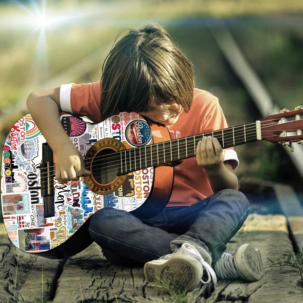 50pcs Cartoon Boston Stickers Journey Dairy Decals For Phone Laptop Suitcase Skateboard Guitar Aesthetic Waterproof Stickers