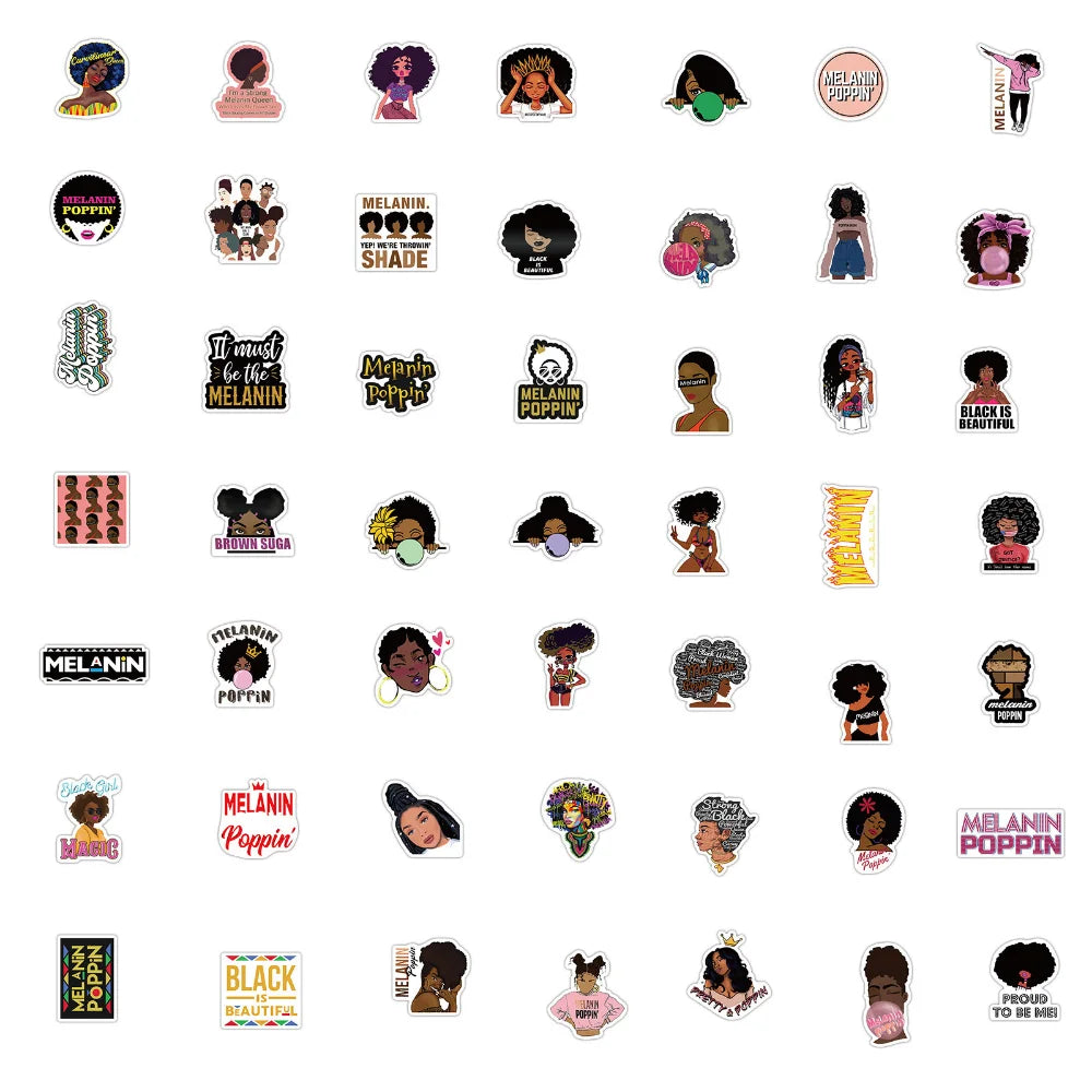 Singer and Rapper Melanin Sticker Packs