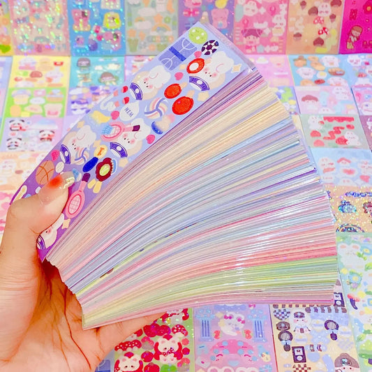 Kawaii Stickers Cartoon Collage DIY Scrapbooking Journals Stationery Supplies