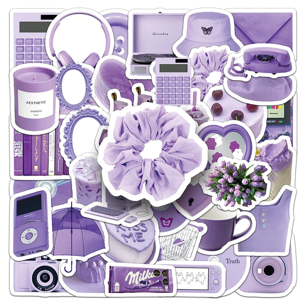 Aesthetic Cartoon Stickers for Laptop, Phone, Notebook, Suitcase - 10/30/50pcs