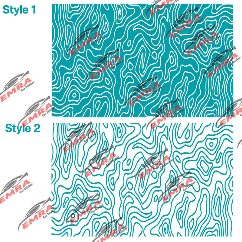 Universal Car Window Topography Vinyl Decal Sticker