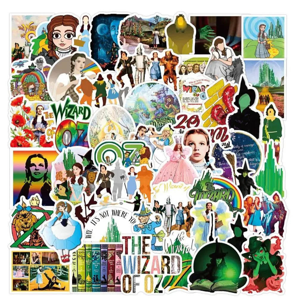 50PCS Wizard of OZ Stickers Waterproof Decals