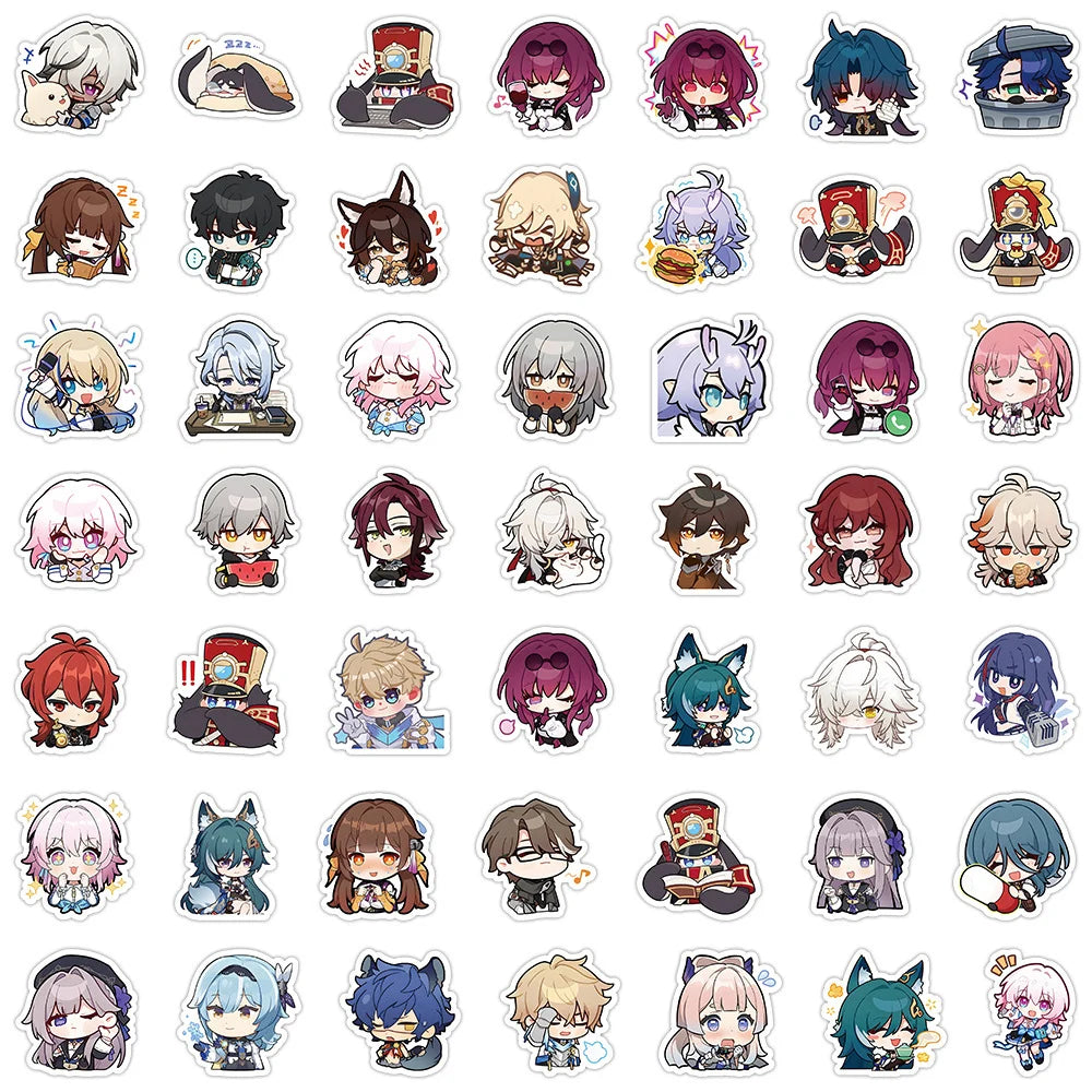 10/30/50/100pcs Anime Cartoon Honkai: Star Rail Sticker Packs