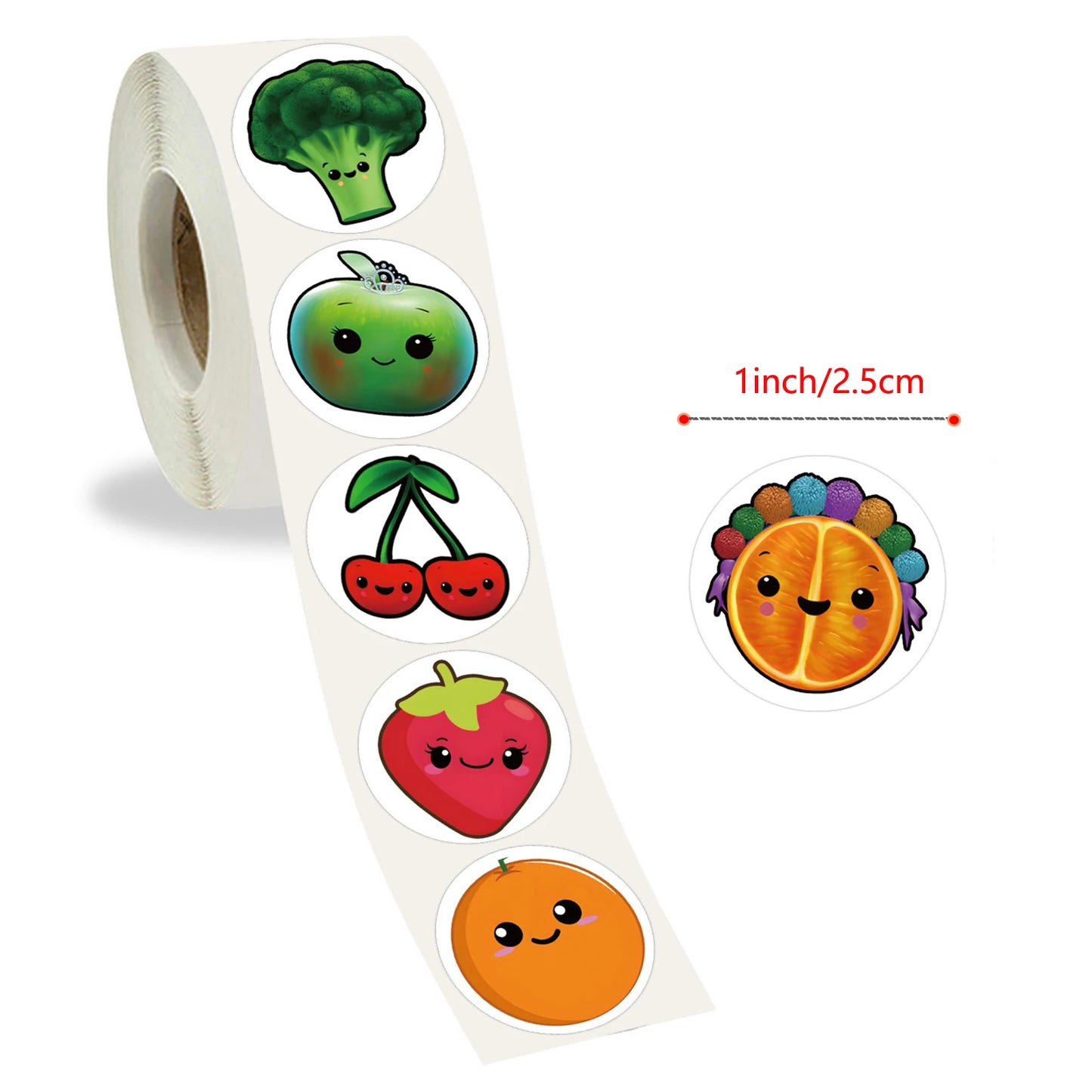 100-500pcs Cartoon Reward Stickers Kids Birthday Party Fruits Balloon Banner Refrigerator Vegetable Label Stickers Stationery