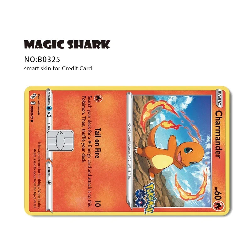 Pokemon Card Skin: Bulbasaur Pikachu Charmander Squirtle