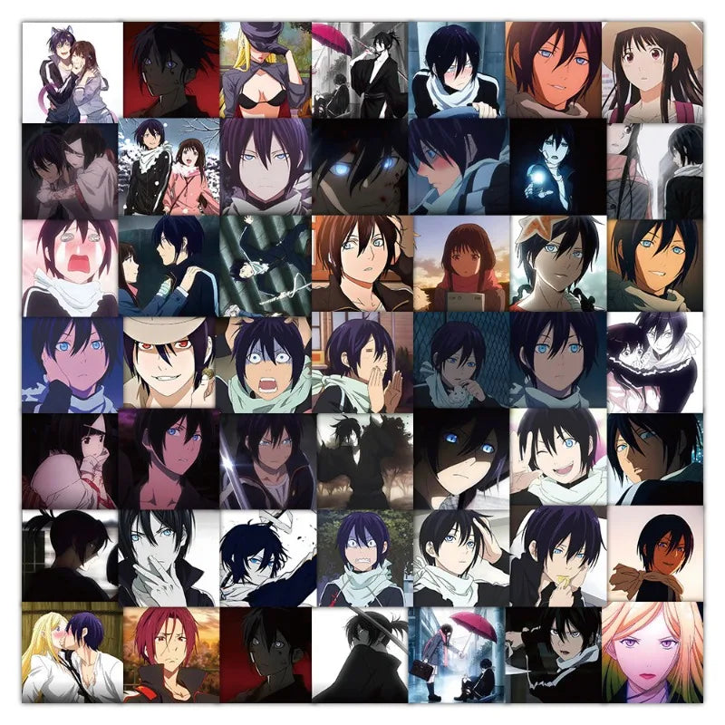 60pcs Noragami Stickers for Laptop, Phone, Car, Scooter, Water Bottle, Suitcase, Stationery, Refrigerator Decoration