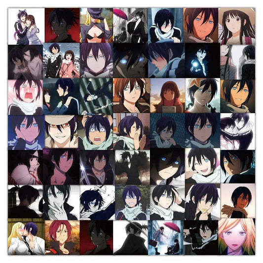60pcs Noragami Stickers for Laptop, Phone, Car, Scooter, Water Bottle, Suitcase, Stationery, Refrigerator Decoration