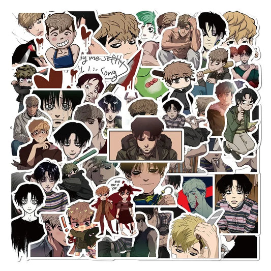 50pcs Anime Stickers for Laptop, Phone, Scooter, Suitcase, Water Bottle, Stationery, Refrigerator Decoration