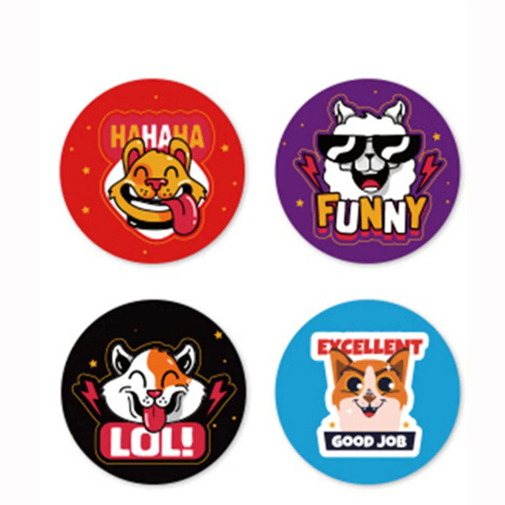 100-500Pcs Reward Stickers Cute animals Motivational Stickers for Kids toys School Reward Students Teachers Stationery Labels