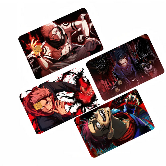 Jujutsu Kaisen Anime Card Skin Stickers Set (4 Pcs)