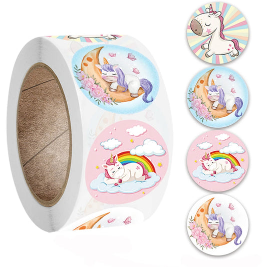 100-500pcs Cute Kids Cartoon Animals Labels Stickers for Gift Package Card Birthday Party Wrapping Children Stationery stickers