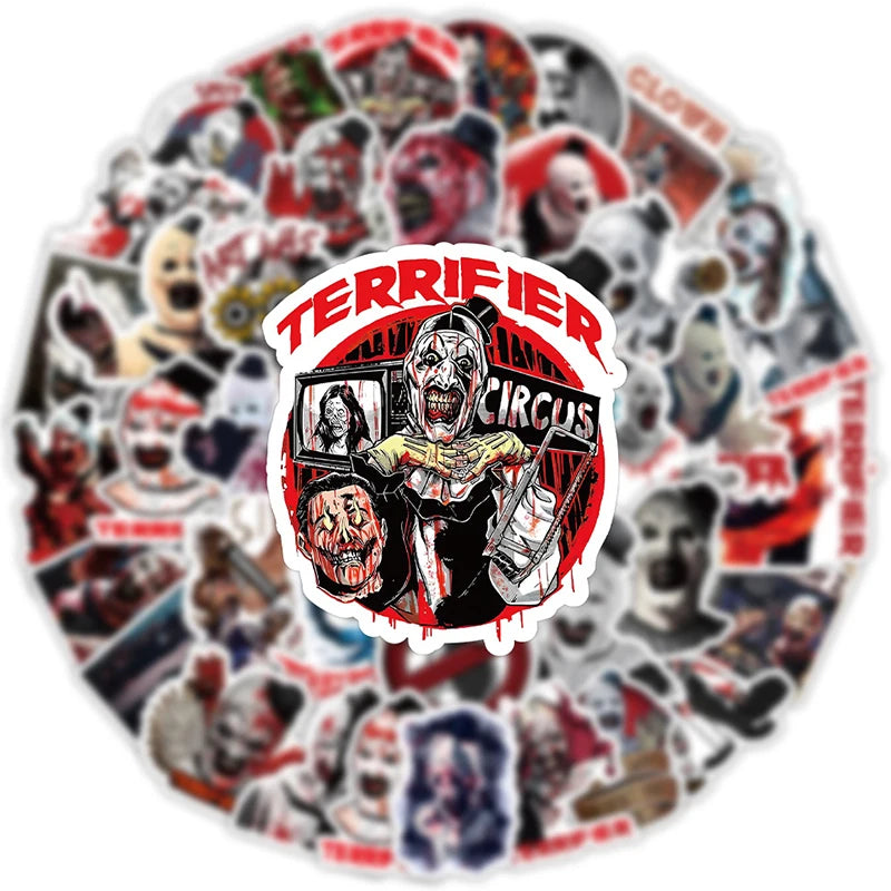 53PCS Terrifier Costumed Clown Sticker Pack