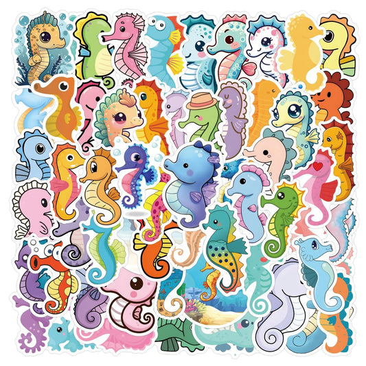 Seahorse Stickers Set: Cute Marine Animal Decals