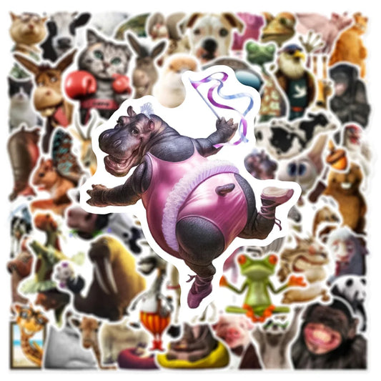 Animal Cartoon Stickers for Phone Laptop Luggage Skateboard Kids Gift