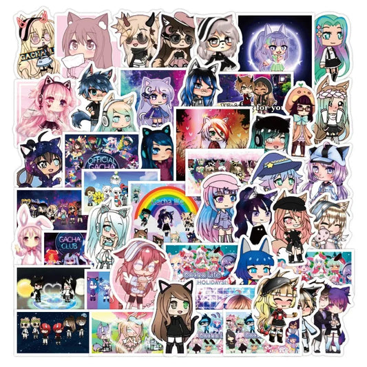 Gacha Life Stickers Pack - Laptop, Phone, Car, Water Bottle, Luggage, Scooter, Fridge Decor