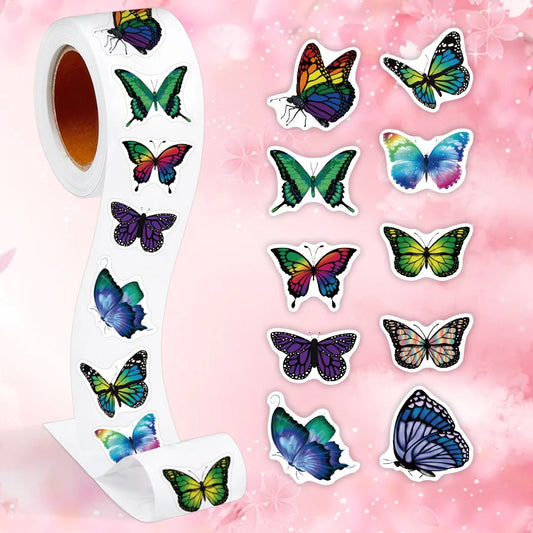 Butterfly Cartoon Stickers: Waterproof DIY Pack 100-500pcs