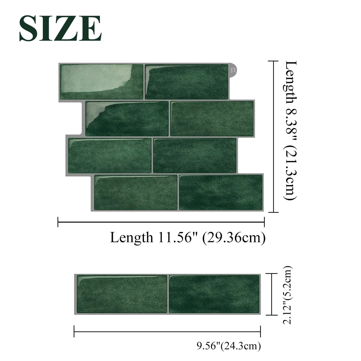 10 Sheets Peel and Stick Wallpaper Waterproof Subway 3D Wall Tile Sticker Easy to Install Big Size Wall Sticker for Home Decor