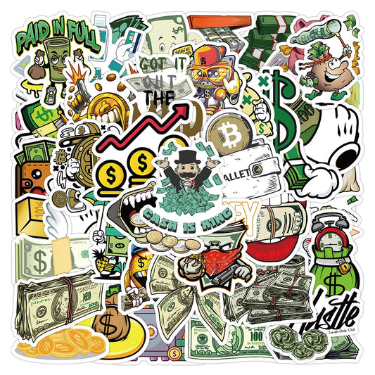 Cartoon Graffiti Waterproof Stickers for Skateboard, Laptop, Phone, Water Cup - 10/30/50pcs