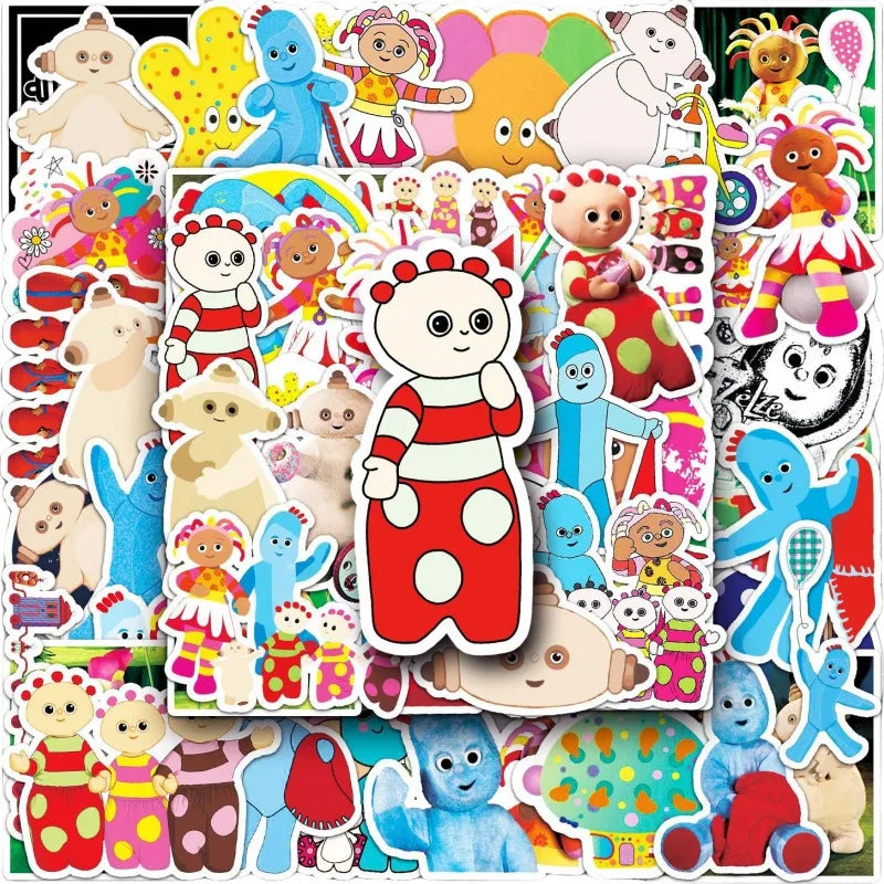 50pcs In The Night Garden Stickers for Luggage, Car, Phone, Laptop, Scooter, Refrigerator