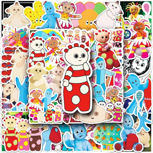 50pcs In The Night Garden Stickers for Luggage, Car, Phone, Laptop, Scooter, Refrigerator