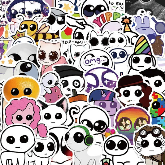 50pcs TBH Creature Cartoon Stickers for Laptop, Phone, Car, Scooter, Suitcase, Water Cup, Stationery, Refrigerator Decoration