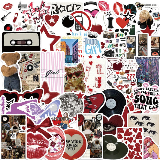 Y2K Graffiti Stickers 10/30/50PCS Waterproof Decals for Notebook, Skateboard, Guitar, Phone, Bike