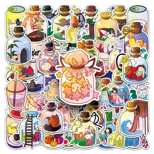 Cartoon Cute World Stickers for Phone Laptop Luggage Skateboard Kids Fun Decals