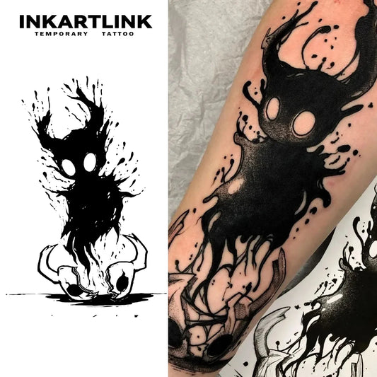 The devil is out of body Temporary Tattoo,Lasts To 15 Days New Technology Magic Waterproof Semi Permanent Sticker.