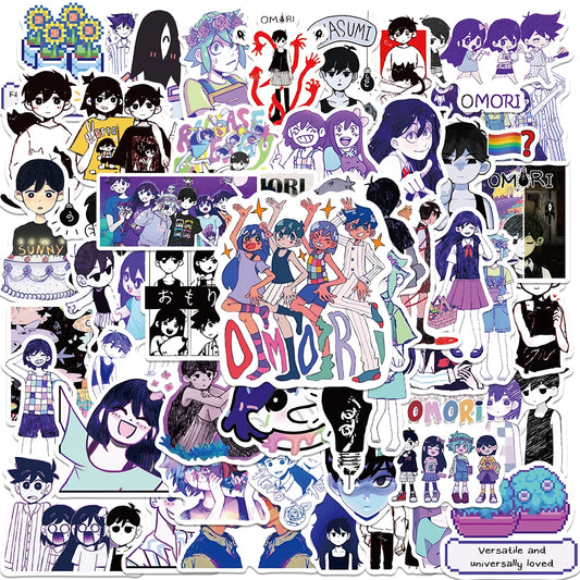 Omori Sunny Stickers Anime Decal Set - Waterproof Cartoon for Car, Skateboard, Laptop, Kid Gift