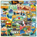 50pcs Various Continents In America Stickers Decals For Phone Laptop Luggage Skateboard Scrapbook Cartoon Aesthetic Stickers