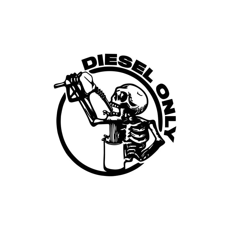 Diesel Skull Car Fuel Tank Waterproof Vinyl Decal