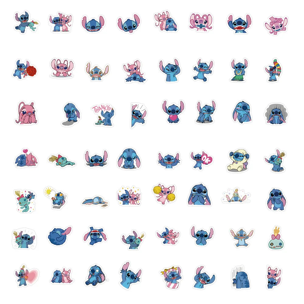 10/30/50/120pcs Disney Cute Cartoon Lilo & Stitch Stickers Diary Laptop Phone Luggage Skateboard Graffiti Decals Fun Classic Toy