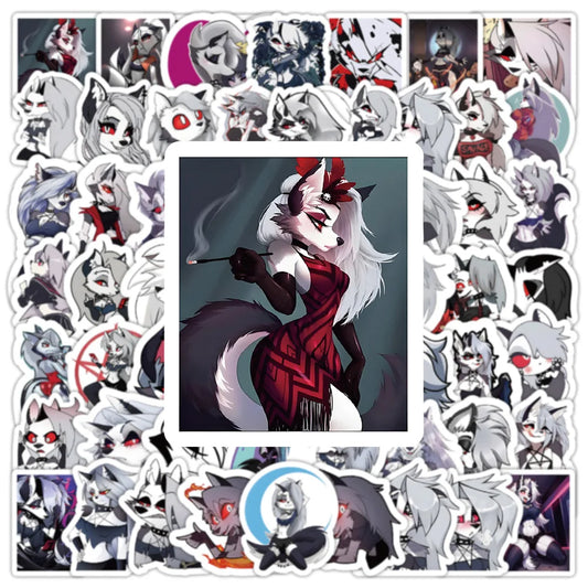 Helluva Boss Loona Stickers Pack: Anime Decals for Laptops