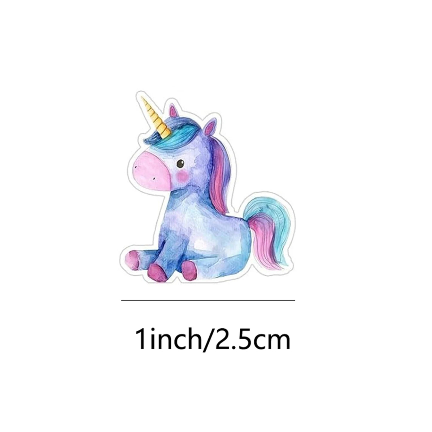 100-500pcs Cartoon Animal Unicorn Sticker kids Reward Sticker Gift Decoration Label Encouragement Student Stationery Stickers